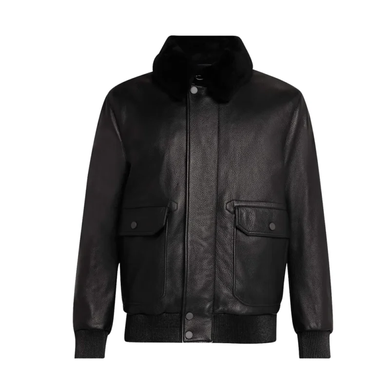 Aviator Leather Bomber Jacket