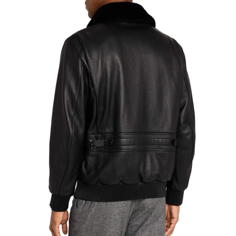 Aviator Leather Bomber Jacket